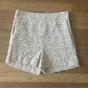 High Waisted Crochet Shorts - Express